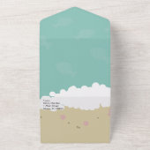 Invitation Tout En Un Mariage Crabe de Sable Illustré de Plage (Dehors)