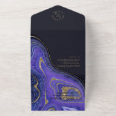 Invitation Tout En Un Mariage d'âge Abstrait, minuit ID827 (Dehors)