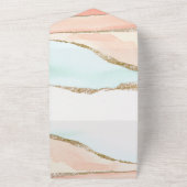 Invitation Tout En Un Mariage d'âge de l'alcool corail et turquoise (Dehors)