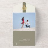 Invitation Tout En Un Mariage d'albâtre chic (Dehors)