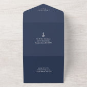 Invitation Tout En Un Mariage d'Ancre Blue Wave ID836 (Dehors)