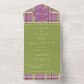 Invitation Tout En Un Mariage dans le jardin de campagne (À l'intérieur)