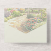 Invitation Tout En Un Mariage dans le jardin vert (Verso)