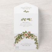 Invitation Tout En Un Mariage dans un jardin forestier boisé (Dehors)