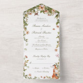 Invitation Tout En Un Mariage dans un jardin forestier boisé (À l'intérieur)