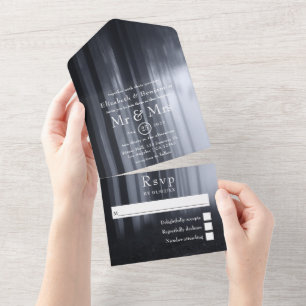 Invitation Tout En Un Mariage dans une forêt de rêve