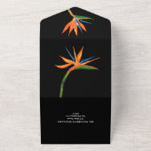 Invitation Tout En Un Mariage d'aquarelle Bird of Paradise (Dehors)