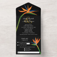 Mariage d'aquarelle Bird of Paradise