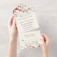 Mariage d'aquarelle Cherry Blossoms