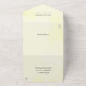 Invitation Tout En Un Mariage d'aquarelle Citrus citron (Dehors)