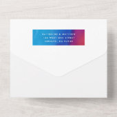 Invitation Tout En Un Mariage d'aquarelle d'art moderne (Verso)