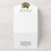 Invitation Tout En Un Mariage d'aquarelle d'hiver du pin vert (Dehors)