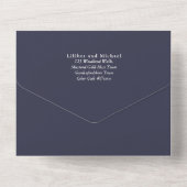 Invitation Tout En Un Mariage d'arc Eucalyptus 3in1 vert RSVP (Verso)