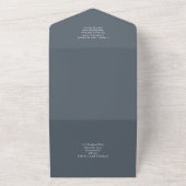 Invitation Tout En Un Mariage d'arc Eucalyptus 3in1 vert RSVP (Dehors)