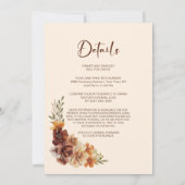 Invitation Tout en un Mariage d'arc floral rustique (Dos)