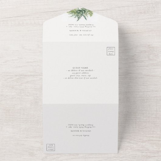 Invitation Tout En Un Mariage d'arche de Whimsy Boho Enchanted (Dehors)