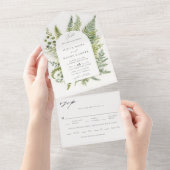 Invitation Tout En Un Mariage d'arche de Whimsy Boho Enchanted (Déchirure)