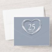 Invitation Tout En Un Mariage d'argent fête de 25 ans (Verso)
