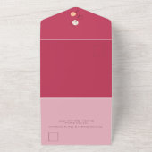 Invitation Tout En Un Mariage d'art moderne Boho Fuchsia (Dehors)