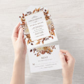 Invitation Tout En Un Mariage d'automne (Déchirure)