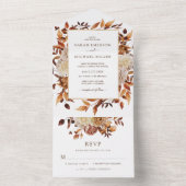 Invitation Tout En Un Mariage d'automne (À l'intérieur)