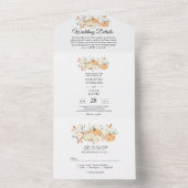 Invitation Tout En Un "Mariage d'automne tout-en-un | Citrouille rustiqu (À l'intérieur)