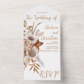 Invitation Tout En Un Mariage de automne (À l'intérieur)