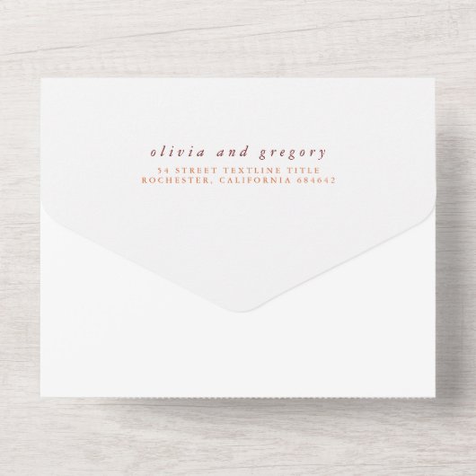 Invitation Tout En Un Mariage de automne Citrouille Terracotta Earthy Fl (Verso)