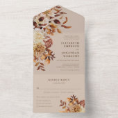 Invitation Tout En Un Mariage de automne élégant (À l'intérieur)