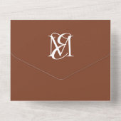 Invitation Tout En Un Mariage de automne élégant du monogramme de code Q (Verso)