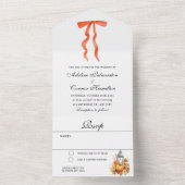 Invitation Tout En Un Mariage de automne moderne (À l'intérieur)