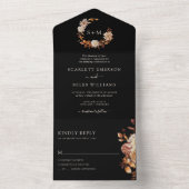 Invitation Tout En Un Mariage de automne noir (À l'intérieur)