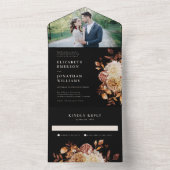 Invitation Tout En Un Mariage de automne photo (À l'intérieur)