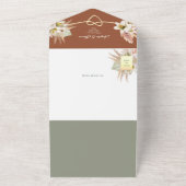 Invitation Tout En Un Mariage de automne rustique Earthy (Dehors)