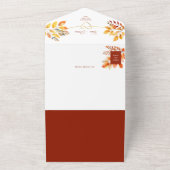 Invitation Tout En Un Mariage de automne rustique en terre cuite (Dehors)