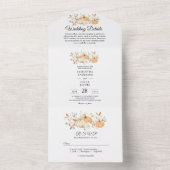 Invitation Tout En Un "Mariage de automne tout-en-un | Citrouille rustiq (À l'intérieur)