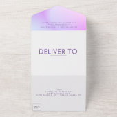 Invitation Tout En Un Mariage de automne violet ultra moderne (Dehors)