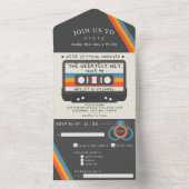 Invitation Tout En Un Mariage de bande de la cassette la plus frappée (À l'intérieur)