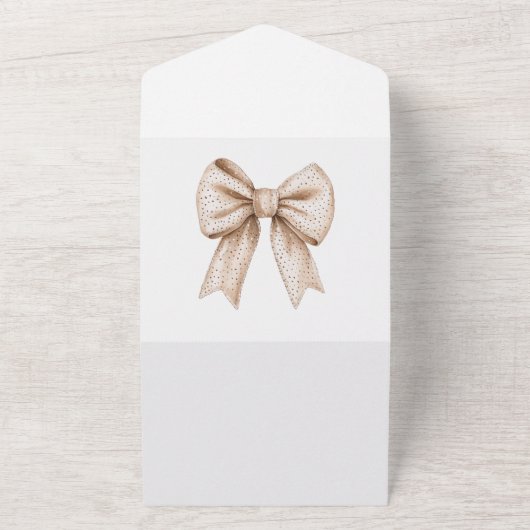 Invitation Tout En Un Mariage de cache blanc (Dehors)