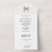 Invitation Tout En Un Mariage de cache blanc (À l'intérieur)