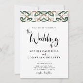 Invitation Tout en un Mariage de calligraphie de noeud celtiq (Devant)