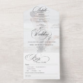 Invitation Tout En Un Mariage de calligraphie simple et élégant (À l'intérieur)