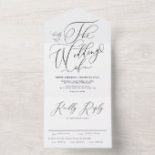 Invitation Tout En Un Mariage de calligraphie Whimsical Black Elegant (À l'intérieur)