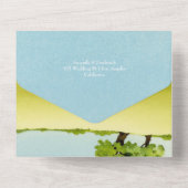 Invitation Tout En Un Mariage de cerfs de la forêt enchantée (Verso)