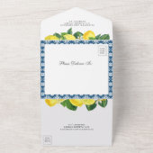 Invitation Tout En Un Mariage de citron verger rustique carrelage médite (Dehors)