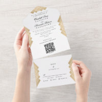 Mariage de code QR géométrique Pyramide d'or tradi