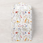 Invitation Tout En Un Mariage de code RSVP QR fleur sauvage élégant (Dehors)