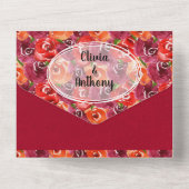 Invitation Tout En Un Mariage de collage floral aquarelle (Verso)