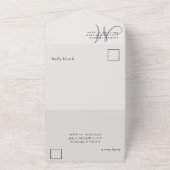 Invitation Tout En Un Mariage de Collage photo moderne Sage Green (Dehors)