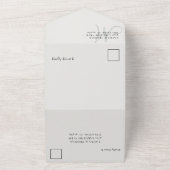 Invitation Tout En Un Mariage de collection photo bleu Dusty moderne (Dehors)